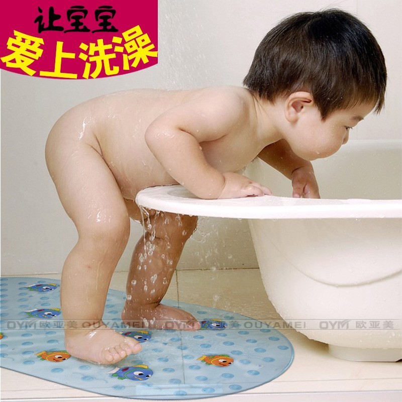 儿童浴室防滑垫宝宝洗澡浴缸垫卫浴脚垫卫生间地垫婴儿淋浴垫子 三维工匠高清大图