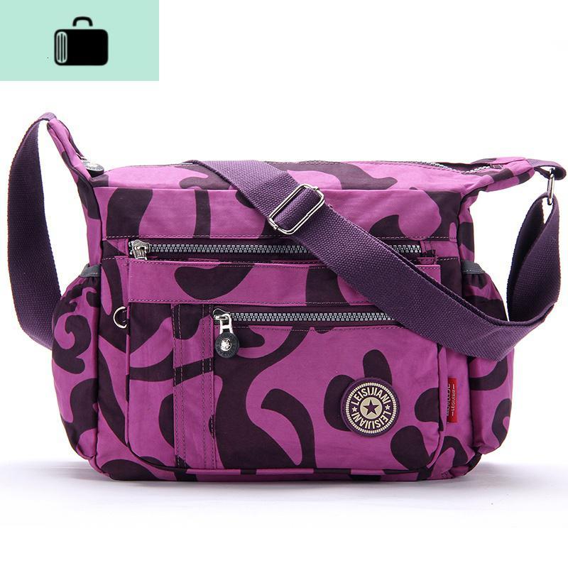 2020新款斜挎包单肩包多层妈咪包韩版尼龙水洗布包旅游包大容量女NEW LAKE女士单肩包