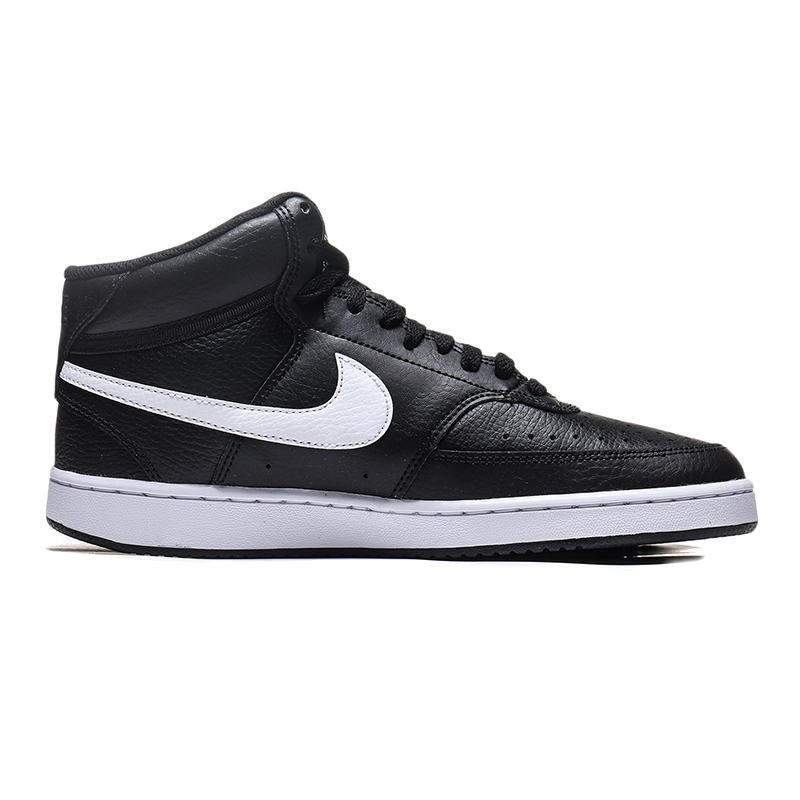 NIKE男鞋板鞋2019新款COURT高帮皮质经典系带休闲运动鞋CD5466-001