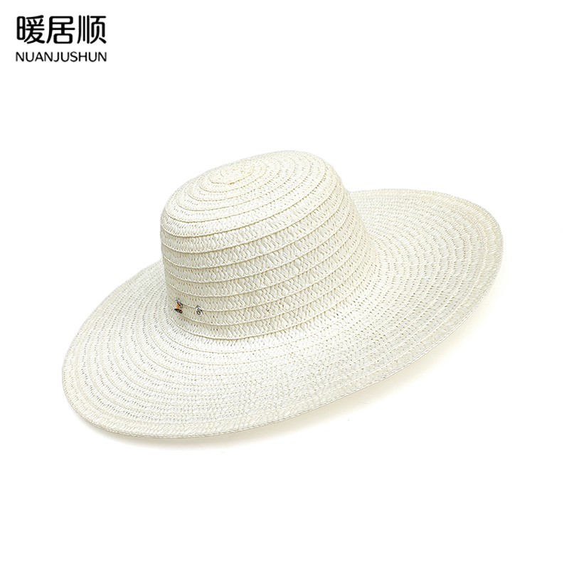 暖居顺 人造草编织草帽 42cm 顶高清大图