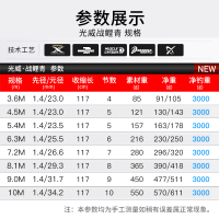 正品新款光威战鲤青碳素超轻超硬鱼竿湖库大物竿10米台钓竿8米长节大物9米钓大物竿