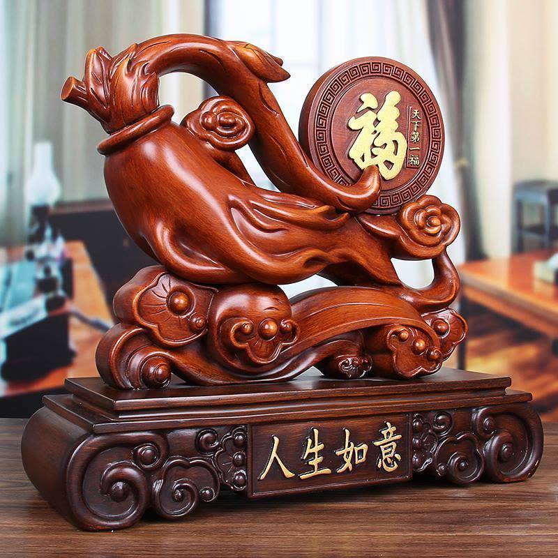 美帮汇如意摆件人生如意现代客厅电视柜办公室装饰工艺品乔迁摆设图片