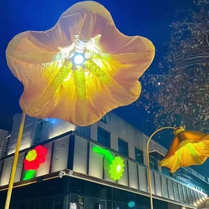 小窝厘 网红感应气模开合花朵灯互动开花路灯商场景区装饰暖场道具摆件 向日葵款