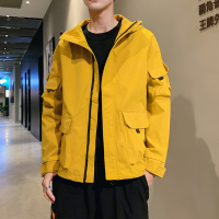 迈得喜MAIDEXI 2020秋季韩版休闲夹克男潮流ins 潮牌连帽男士宽松夹克工装外套