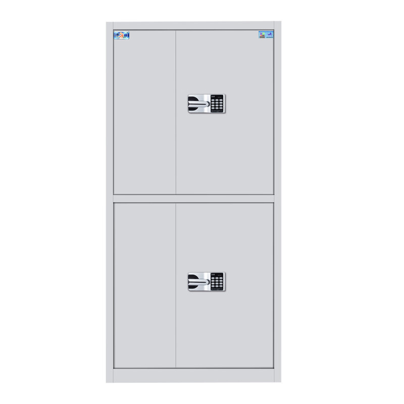 虎牌 保密柜 办公资料档案铁皮文件柜加厚整体双节智能电子密码锁高清大图