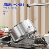荣事达(Royalstar)不锈钢奶锅+蒸笼20cm婴儿宝宝辅食锅煎煮一体不粘锅泡面多功能电磁炉牛奶锅RA1322100