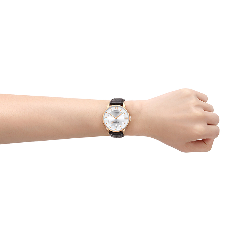 天梭(TISSOT)瑞士手表 杜鲁尔系列皮带男士机械表T099.407.36.038.00