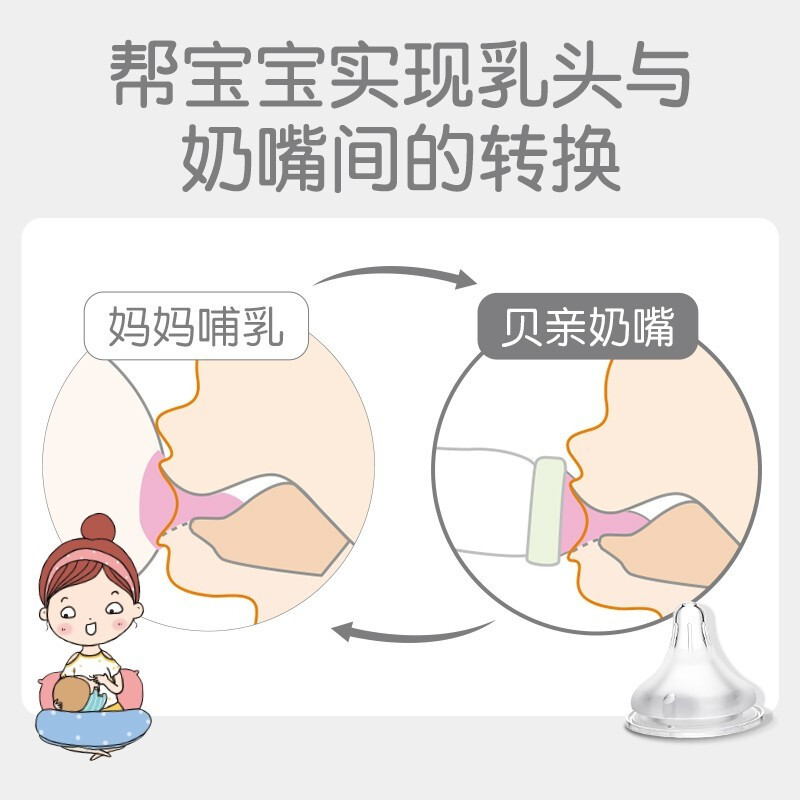 贝亲宽口径玻璃奶瓶套装240ml+奶嘴(L码+LL码) Y型 PL337