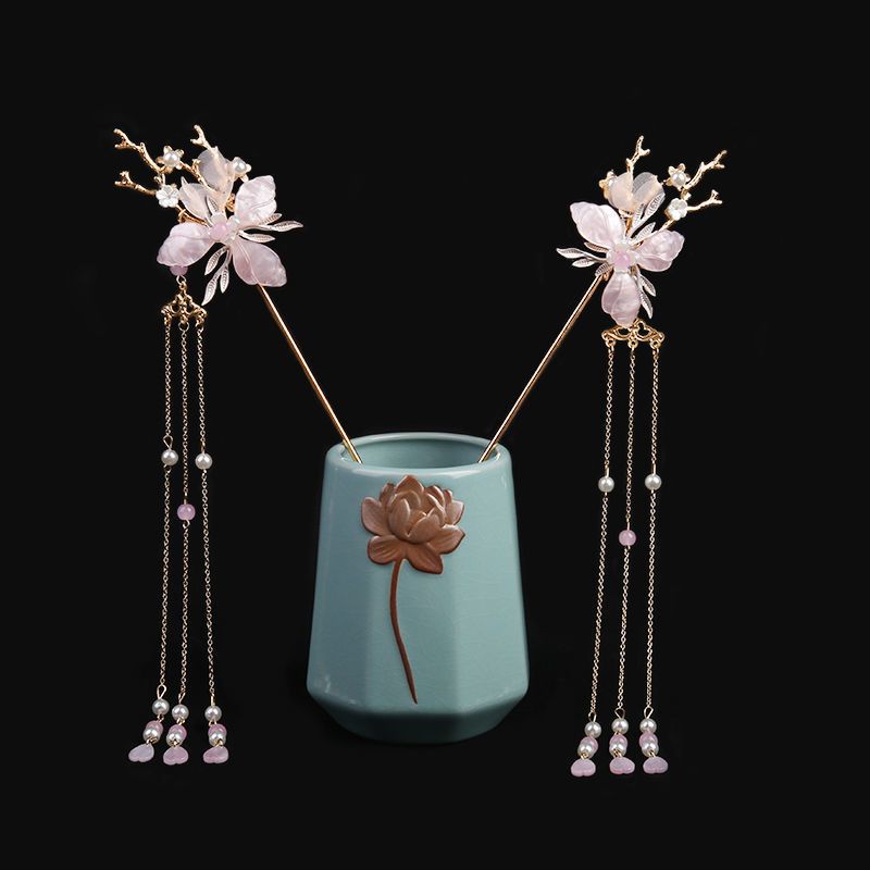 古装汉服头饰发簪套装古风发冠簪子全套流苏发饰配饰发梳步摇饰品 m