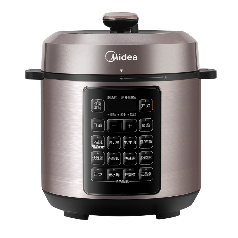 美的(Midea)电压力锅深汤系列5升高压锅家用双胆多功能智能预约电高压锅煮煮饭汤锅 MY-E5924G