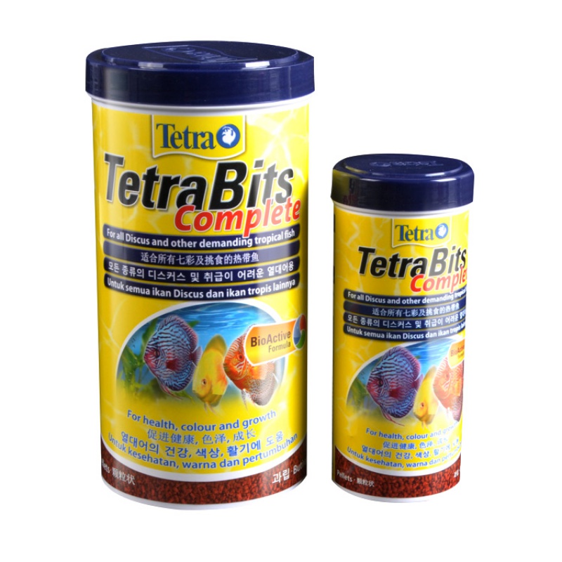 Tetra七彩神仙颗粒鱼饲料增色小型热带鱼粮增艳鱼食加量高清大图