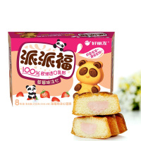 好丽友(Orion) 熊猫派派福 （草莓味）注心蛋糕 200g/盒 8枚糕点 零食 饼干 蛋糕 派 好丽友出品