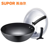 苏泊尔(SUPOR)炒锅30cm臻铁真不锈健康铁锅 FC30H7 优质精铁无涂层真不锈炒菜锅明火燃气灶锅具苏泊尔厨具炊具