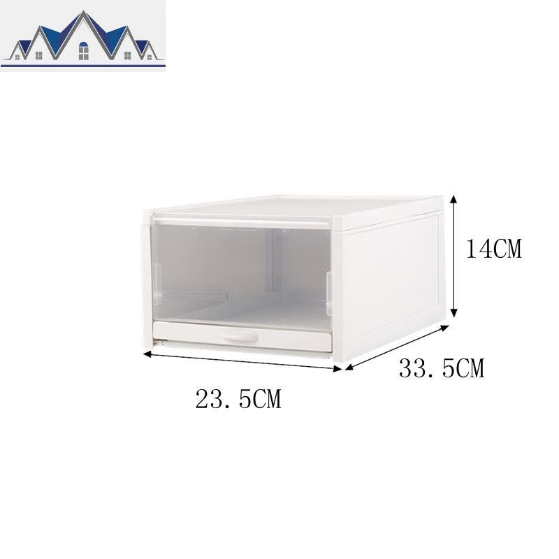 加厚透明鞋盒推拉抽屉式男女鞋子收纳盒防尘塑料自由组合整理 三维工匠
