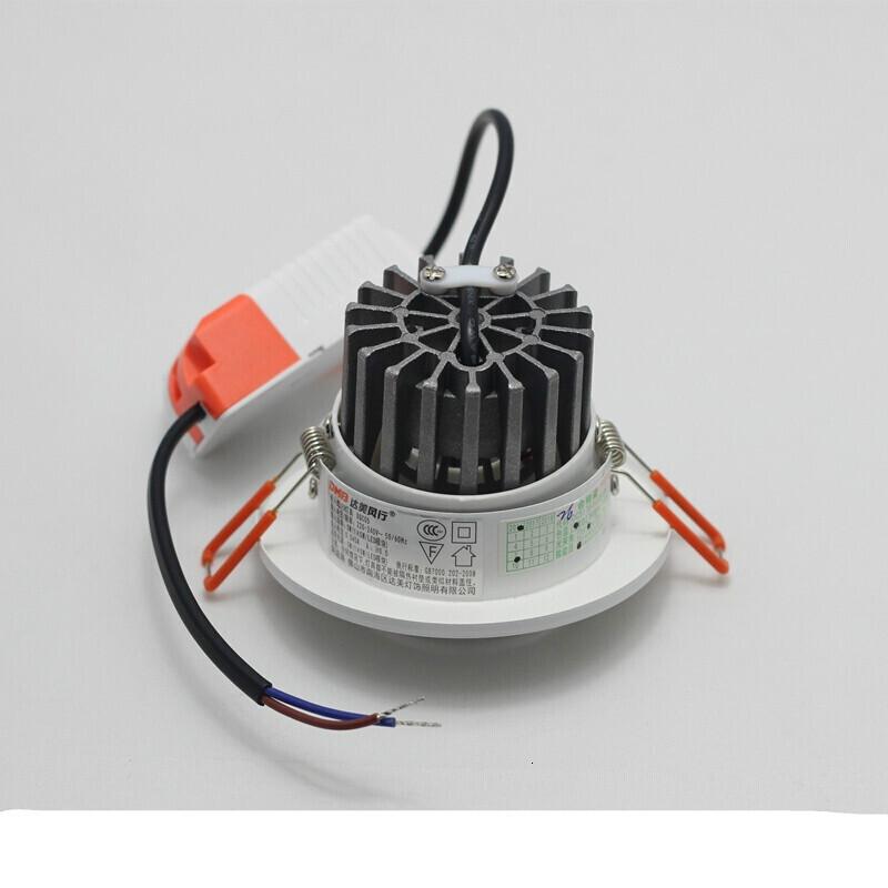 led射灯3w5w7w客厅背景墙嵌入式暗装高亮COB天花射灯全套开孔5公分3瓦暖白光波迷娜BOMINA高清大图