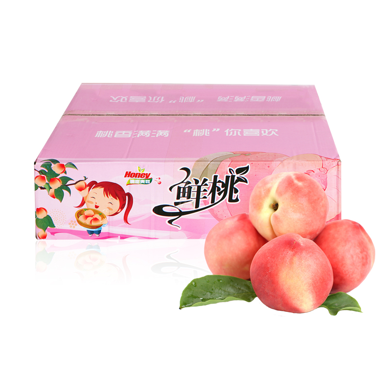 【熊猫鸟】顺丰快递彩箱新鲜陕西水蜜桃 净重4.5斤(共10-16个左右) 新鲜桃子当季现摘整箱毛桃子甜桃