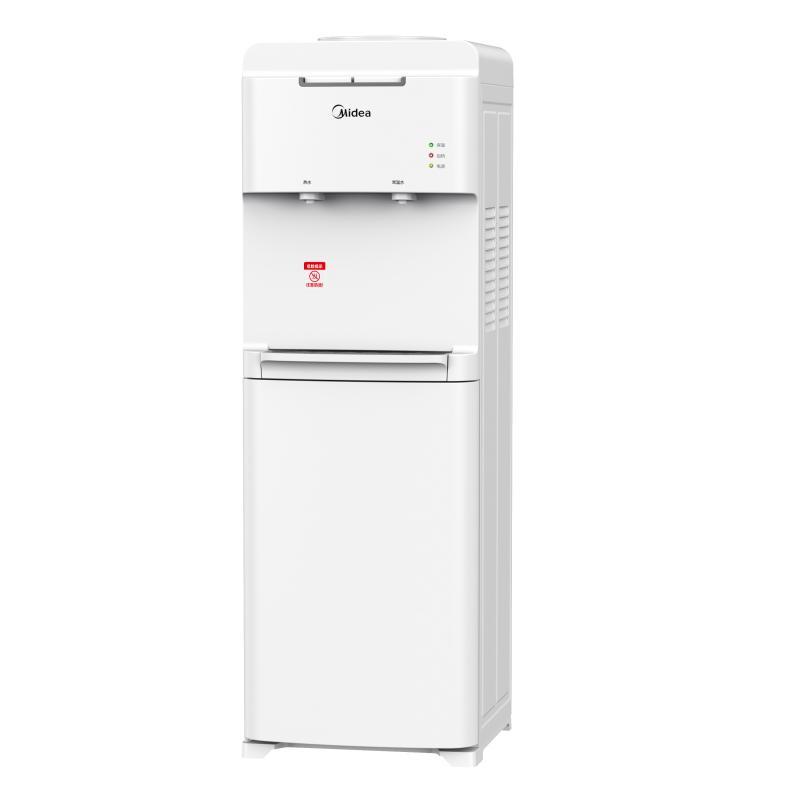 美的(Midea)饮水机家用立式桶装大储物柜智能防干烧办公室宿舍多用温热饮水器YR1322S-W