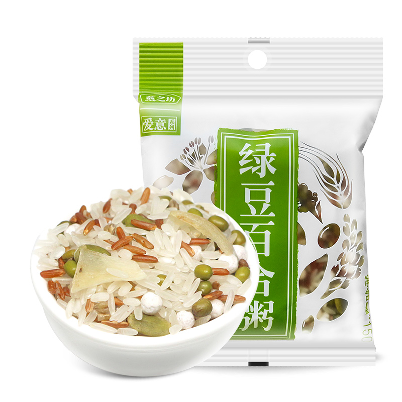 燕之坊 绿豆百合粥150g*5袋 五谷杂粮粗粮粥八宝粥米 腊八粥