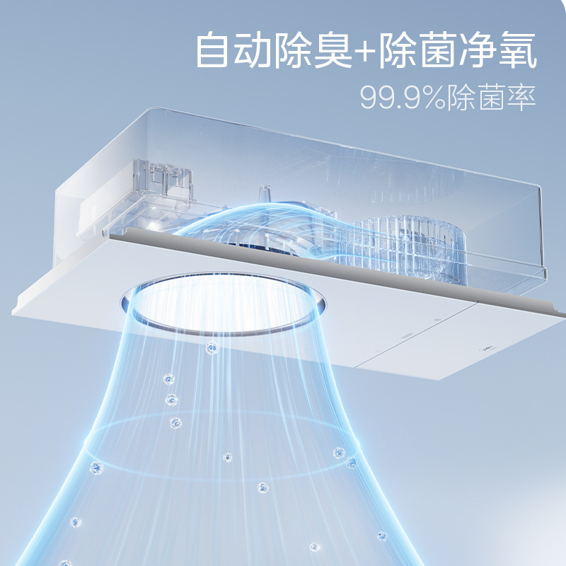 美的环形风华F3 浴霸集成吊顶排气扇照明一体卫生间浴室风暖智能除菌浴霸暖风机高清大图