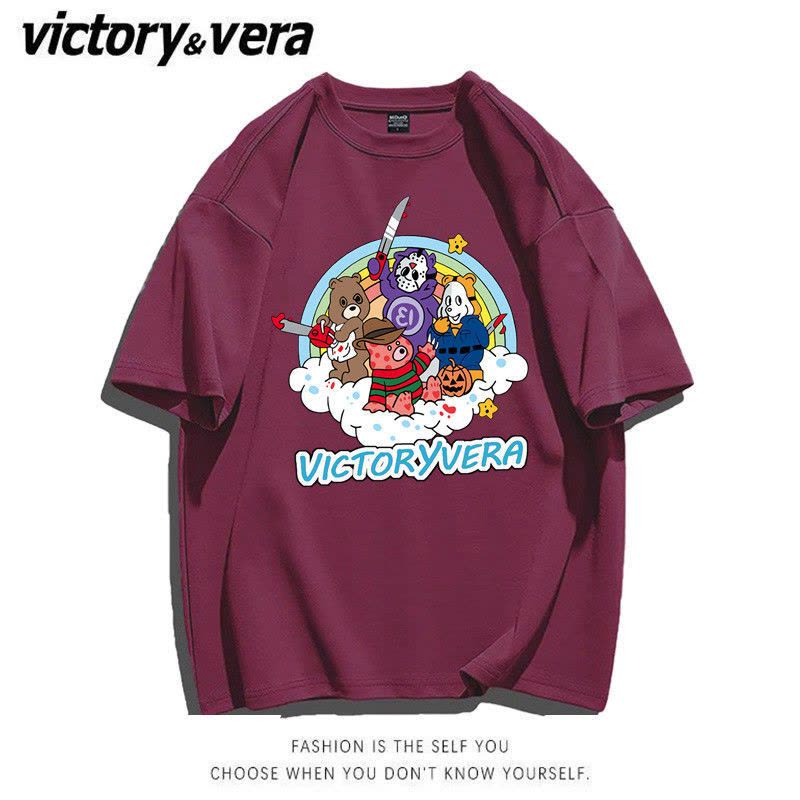 VICTORYVERA短袖t恤女学生韩版宽松2022夏季新款百搭半袖体恤衫潮图片