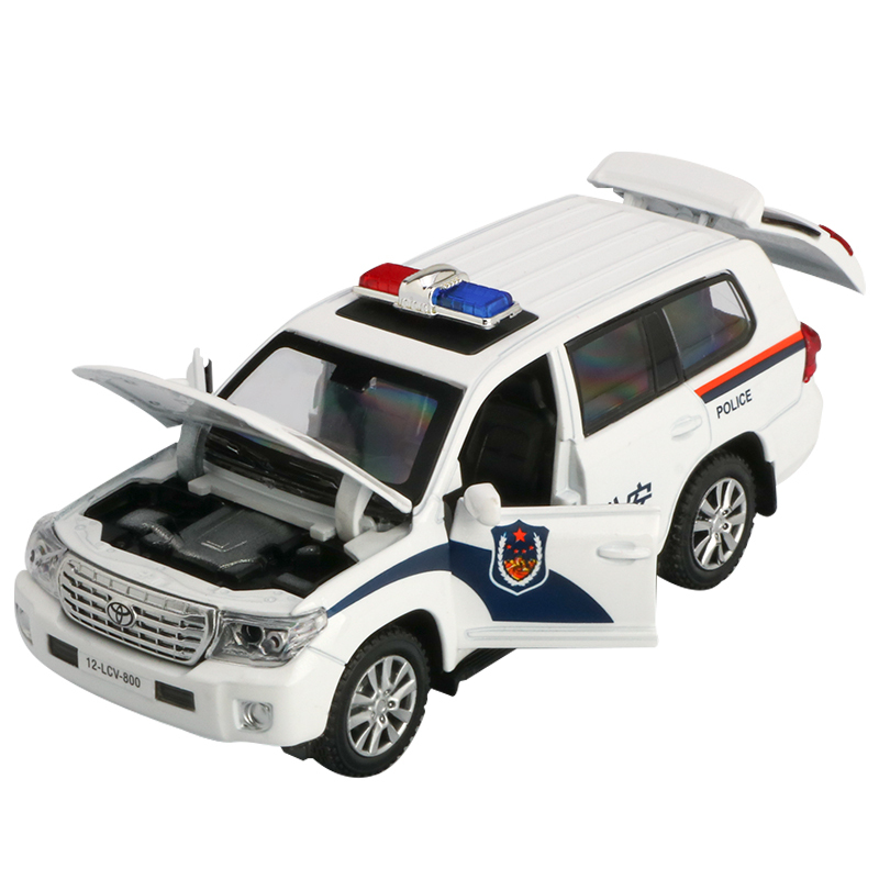 儿童警车玩具车男孩小汽车玩具车仿真合金模型警察车金属车模模型 酷