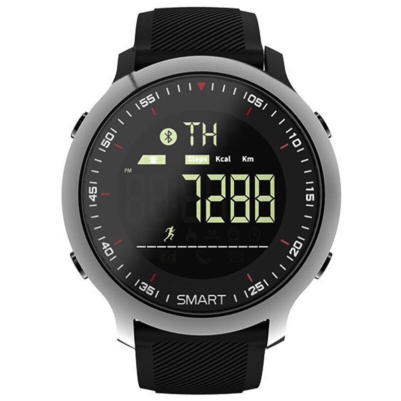 纽曼(newmine)ex18 蓝牙智能手环运动男士 运动防水户外手表金属黑