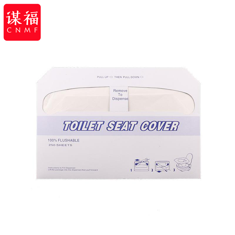 谋福 一次性马桶垫 水溶纸可降解坐便垫卫生马桶垫纸(纯木浆14克250张/盒)