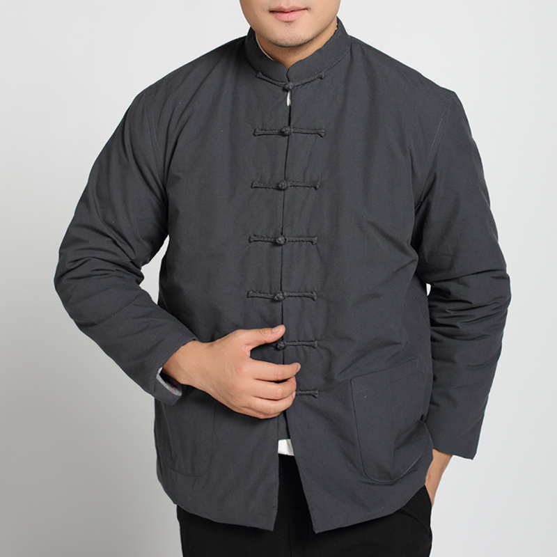 baluoshang唐装男冬装加厚保暖中式棉袄盘扣棉衣复古中国风汉服棉服