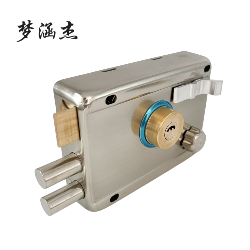 梦涵杰2.0厚度老式防盗门锁 MHJ-9368 通用型外装门锁 1套高清大图