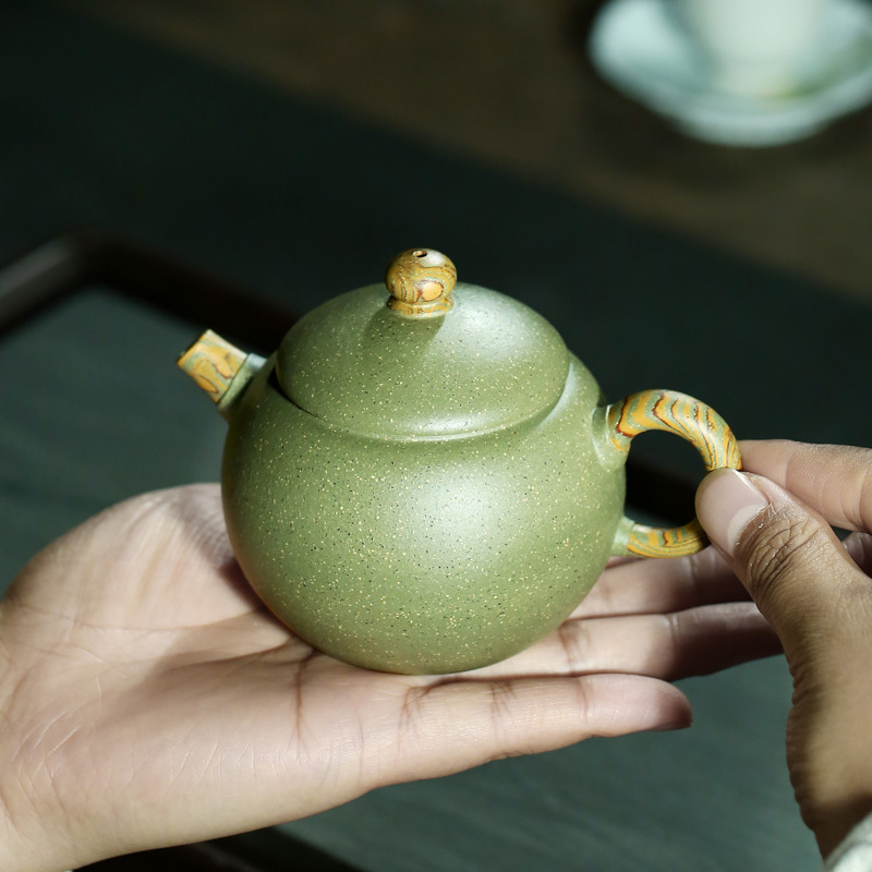 凯斯唯嘉紫砂茶具 凯斯唯嘉 宜兴李晓璐纯全手工茶壶紫砂壶原矿段泥豆