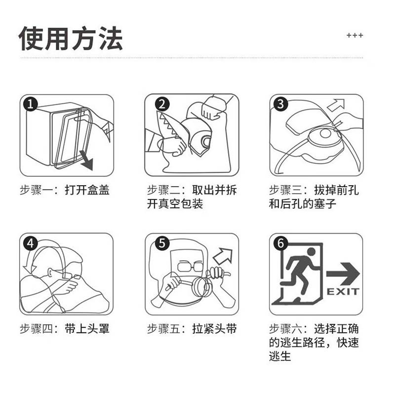 正邦应急消防面具 TZL30过滤式自救呼吸器国标3C火灾选生防火防毒防烟面罩