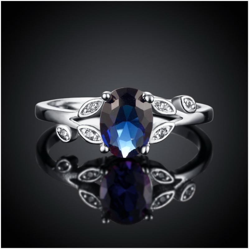 R277Women Rings Crystal 欧美黄金红宝石水晶宽简约戒子女戒指环送女朋友七夕情人节礼物