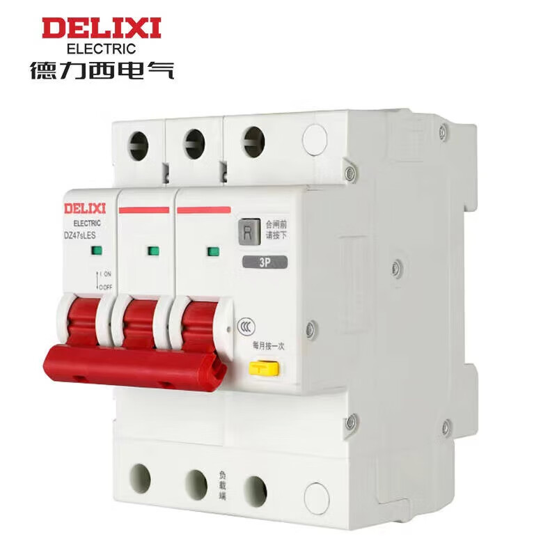 德力西 漏电保护开关 DZ47SLES 上进线 3P C型 32A 单位:个高清大图