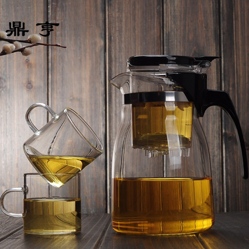 鼎亨好茗天高品质飘逸杯耐热玻璃花茶壶全过滤泡茶壶茶具冲茶器玲