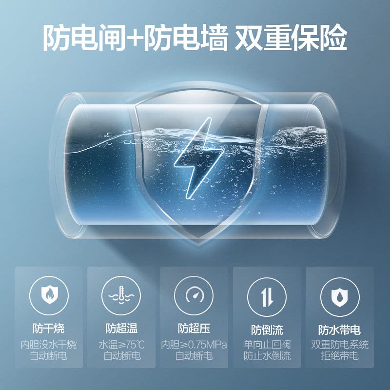 万和 二级能效 热水器电热水器50升电热水器 电热水器速热 热水器储水式电热水器自营热水器50L E50-Q1W1图片