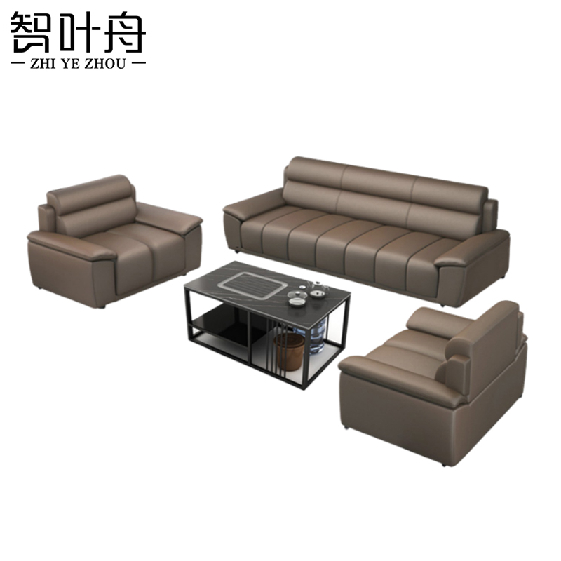 智叶舟沙发茶几组合202*81*87cm(3+1+1+茶几)套高清大图