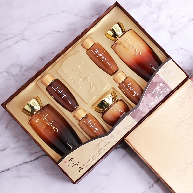 韩国三星慈慌秀水乳霜面部护肤套盒 滋阴养颜抗皱滋润保湿补水淡化细纹提亮肤色 水150ml+乳150ml+面霜50ml图片