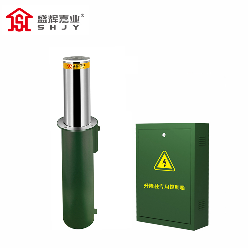 盛辉嘉业 电动升降柱军绿色全自动升降挡车柱 遥控升降柱阻车器定制方案 全自动液压升降柱11根（含安装）