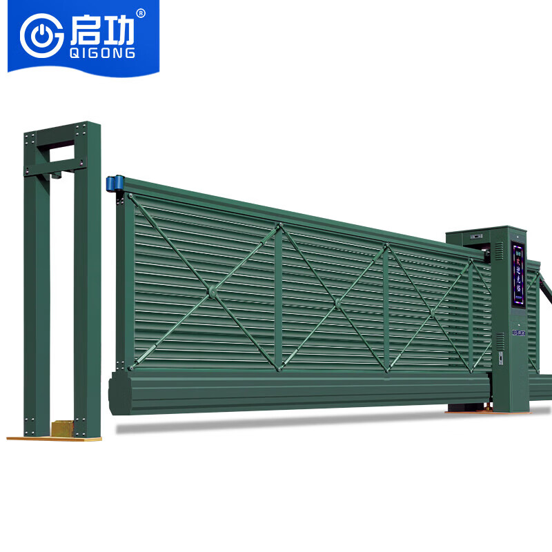 启功 智能电动铝合金悬浮折叠门单位学校小区直线平移大门 QG-XFMBYM