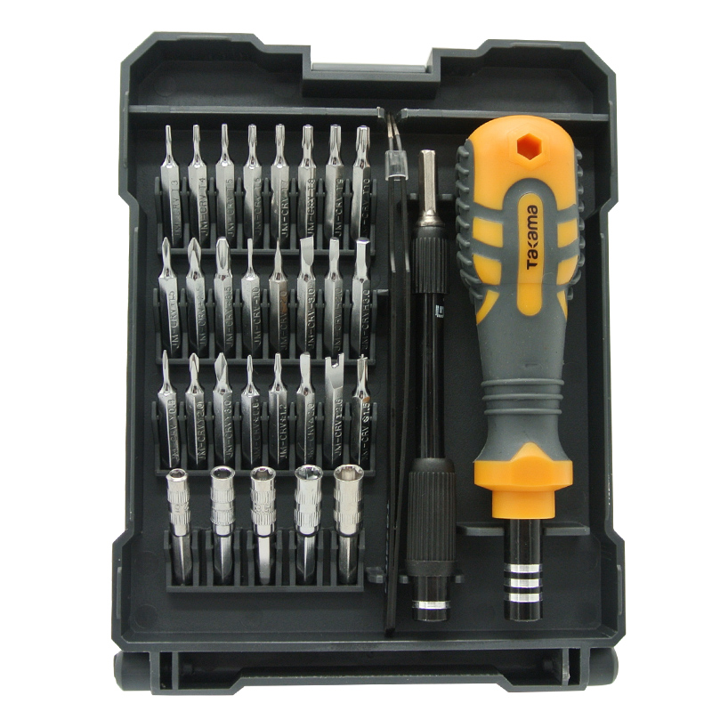 takama(高松)701034 33件螺丝刀套装精密多功能手机电脑维修工具 螺丝批套装带磁性高清大图