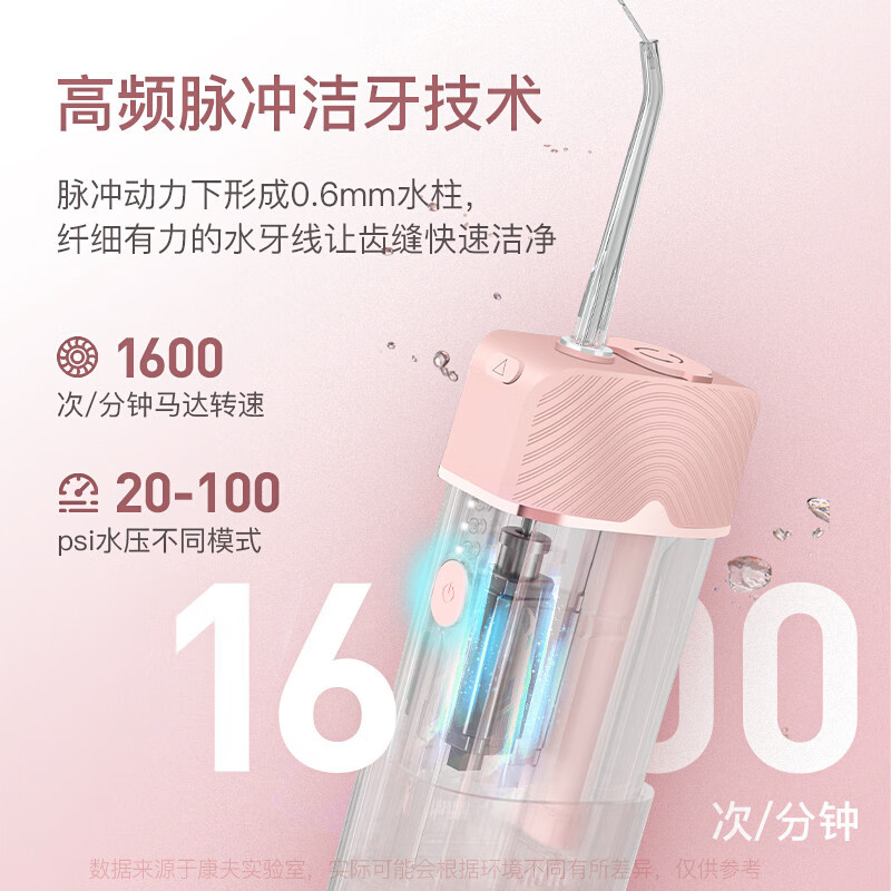 康夫(CONFU)电动冲牙器 便携式水牙线家用洗牙器洁牙齿清洁口腔清新神器KF-C3高清大图