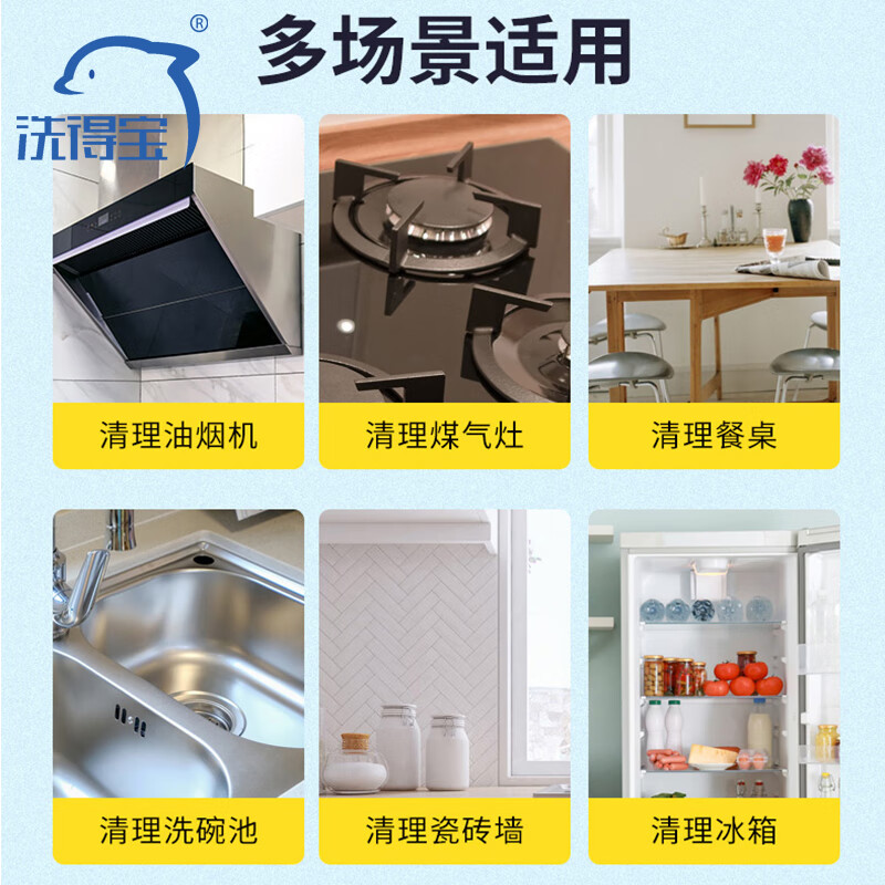 洗得宝 厨房去油污湿巾 80抽/包 物体表面消毒湿巾 吸油烟机湿纸巾 XDB-CFSJ0867高清大图