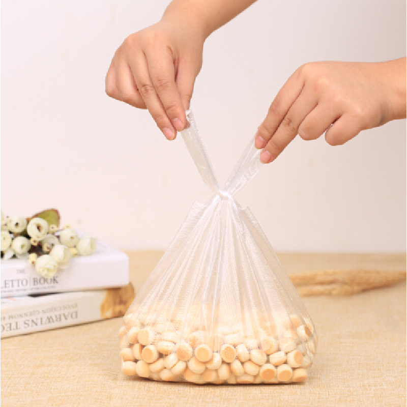 必洁 透明食品袋背心袋白色塑料袋(小号)