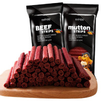 蒙贝(monbab) 香烧牛肉条600g 牛肉宠物食品狗狗训练狗零食大型犬牛肉条