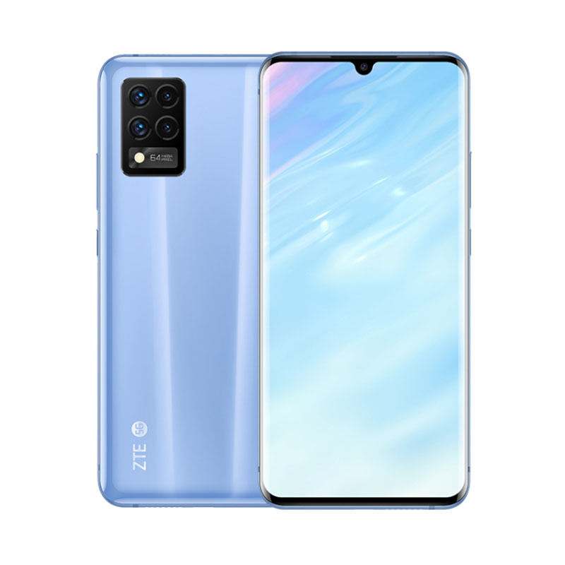 [全新]中兴 Blade20 Pro 8GB+128GB 水漾冰蓝 6400万四摄 OLED柔面屏 5G全网 骁龙765G芯 支持NFC 智能手机A2021
