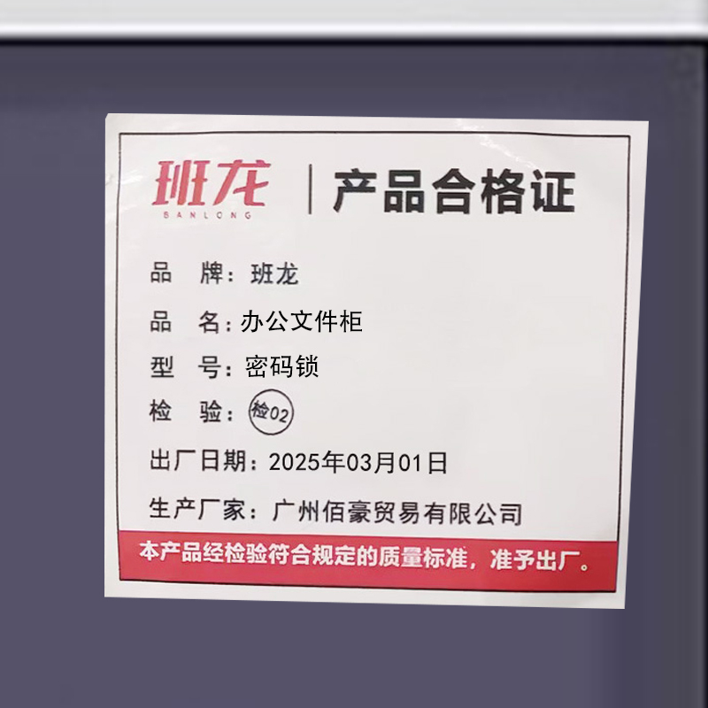 班龙办公文件柜密码锁台高清大图