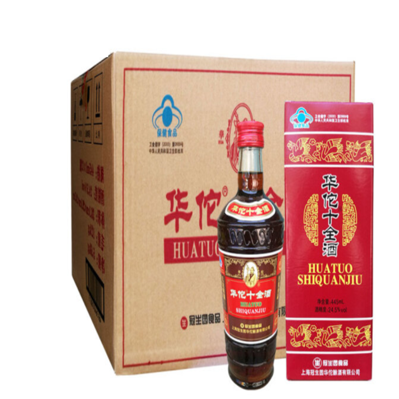 华佗十全酒 24.5度 445ml*12瓶 整箱装高清大图