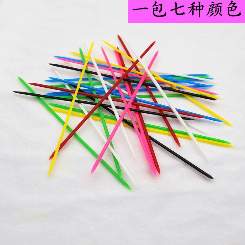 塑料彩色游戏棒挑小棒80后玩具怀旧儿童亲子桌面游戏道具|买5包送5包(送5张贴纸+2个收纳盒