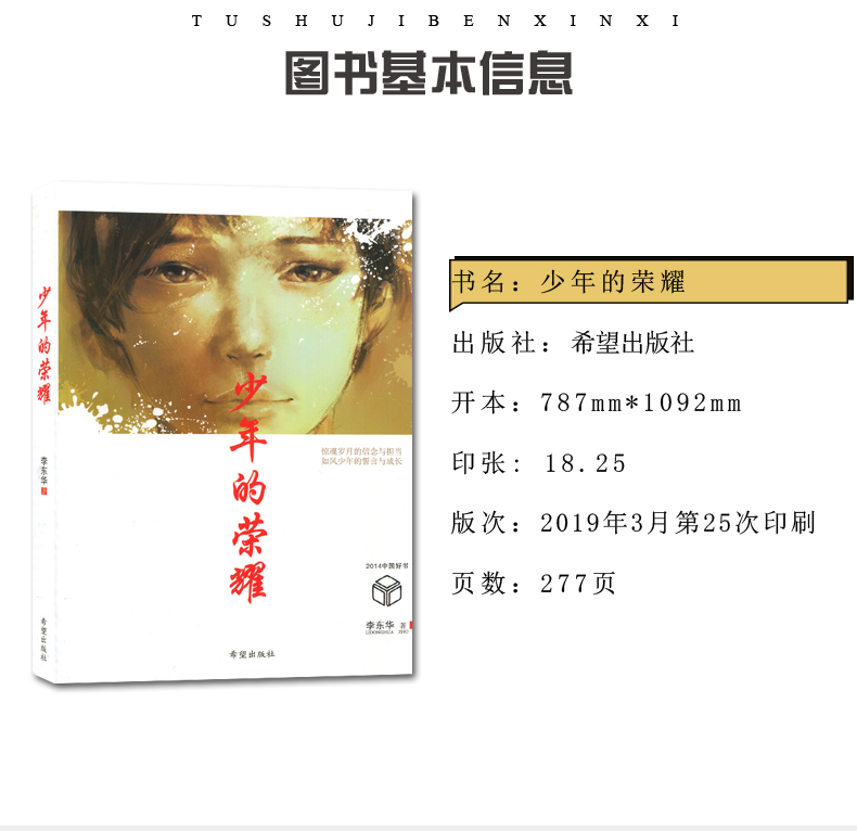 [正版]少年的荣耀 李东华著好书伴我成长六年级上册课外书希望出版社 6年级上学期好书 小学生暑假课外阅读书目 南通总仓发高清大图