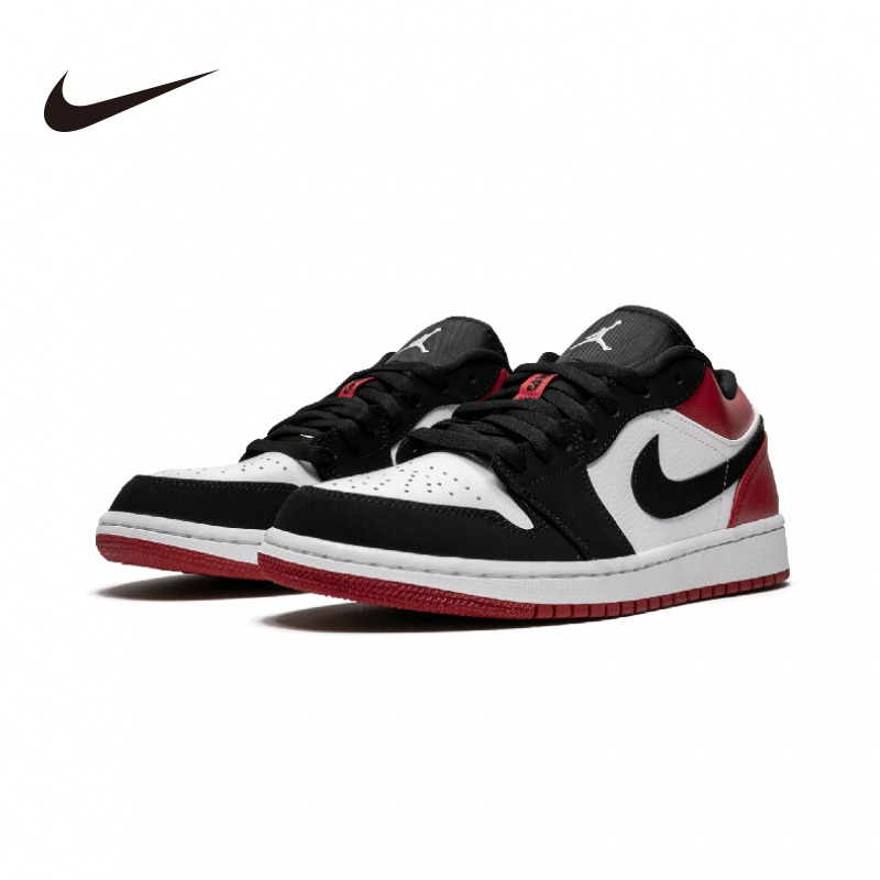 NIKE Air Jordan 1 Low AJ 1 黑红脚趾 低帮篮球休闲鞋 553558-116